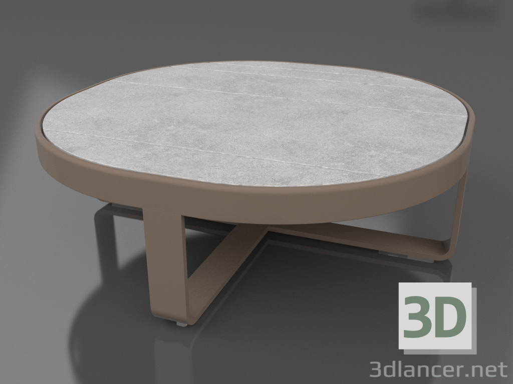 Modelo 3d Mesa de centro redonda Ø90 (DEKTON Kreta, Bronze) - preview