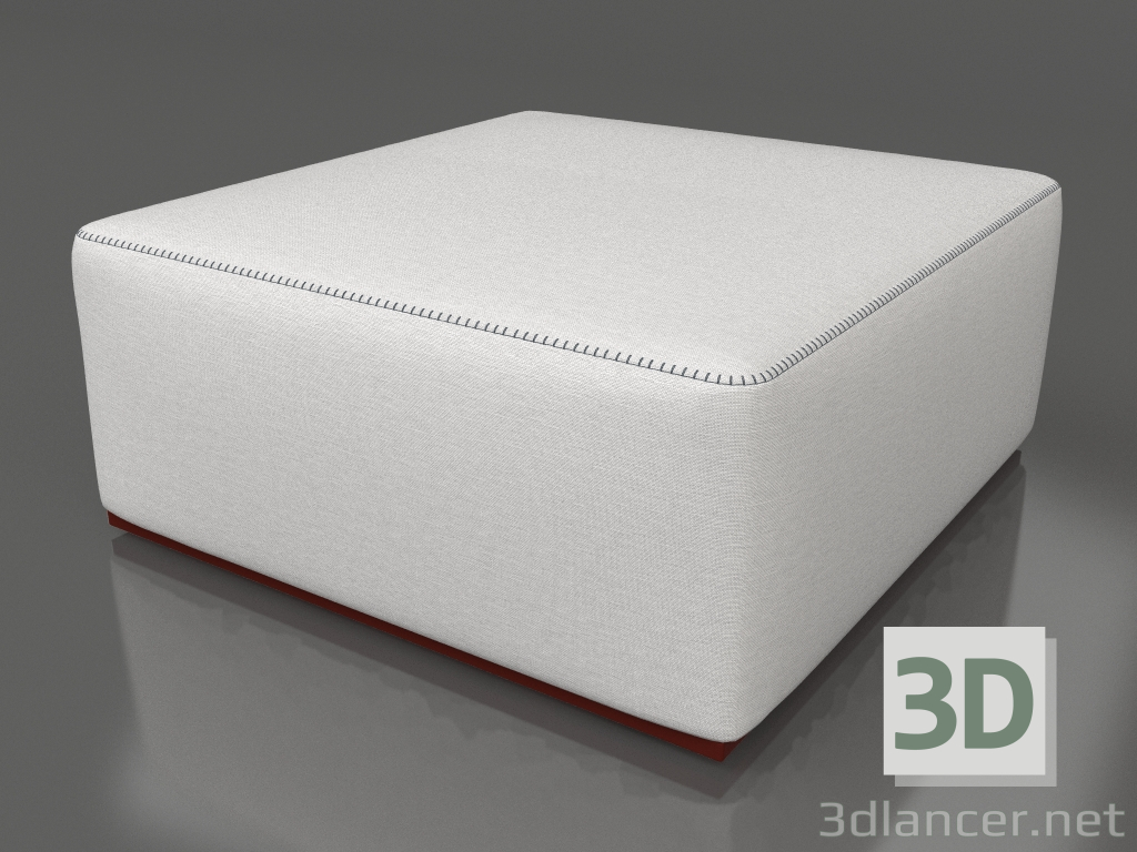 3d model Sofa module, pouf (Wine red) - preview