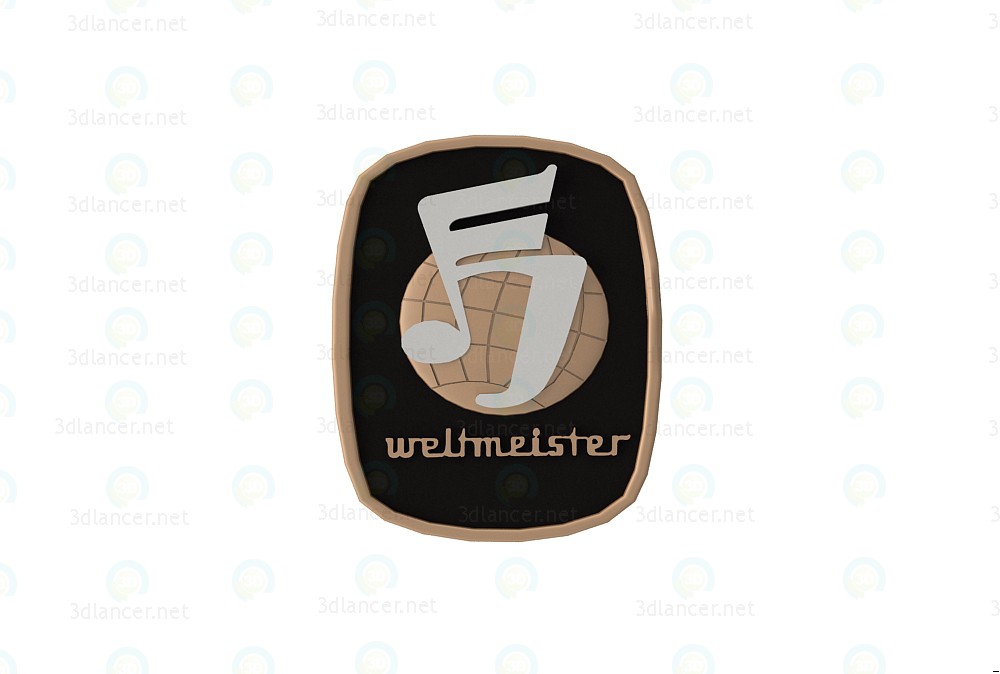 3D Modell Emblem-Weltmeister - Vorschau