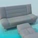 3D Modell Sessel, Sofa und Ottoman Satz - Vorschau