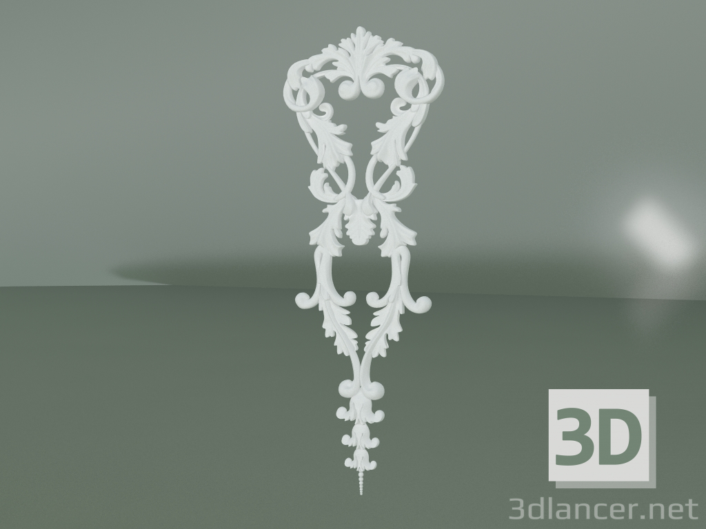 Modelo 3d Elemento de decoração de estuque ED037 - preview