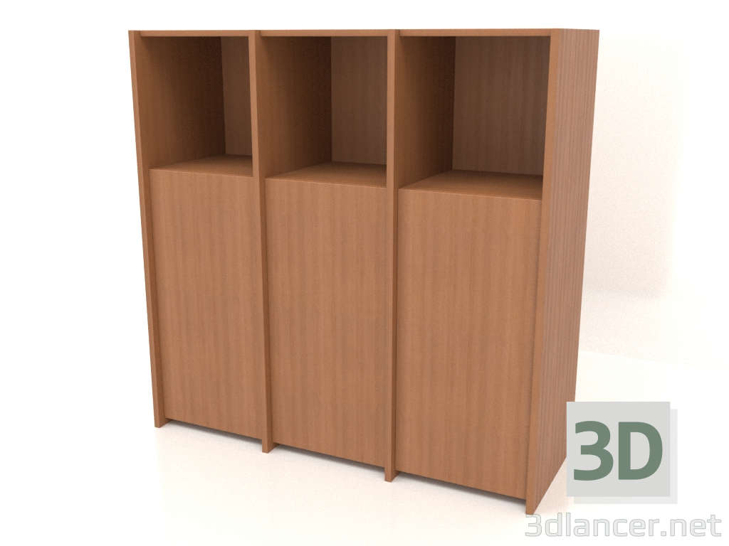 3d модель Модульный стеллаж ST 07 (1152х409х1144, wood red) – превью