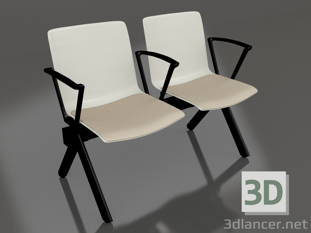 3d model Banco Shila SH2S - vista previa