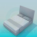 3D Modell Schmales Doppelbett - Vorschau