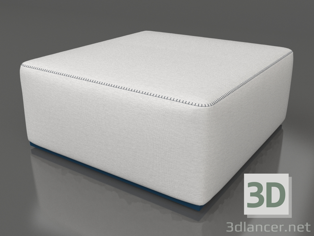 3D Modell Sofamodul, Pouf (Graublau) - Vorschau