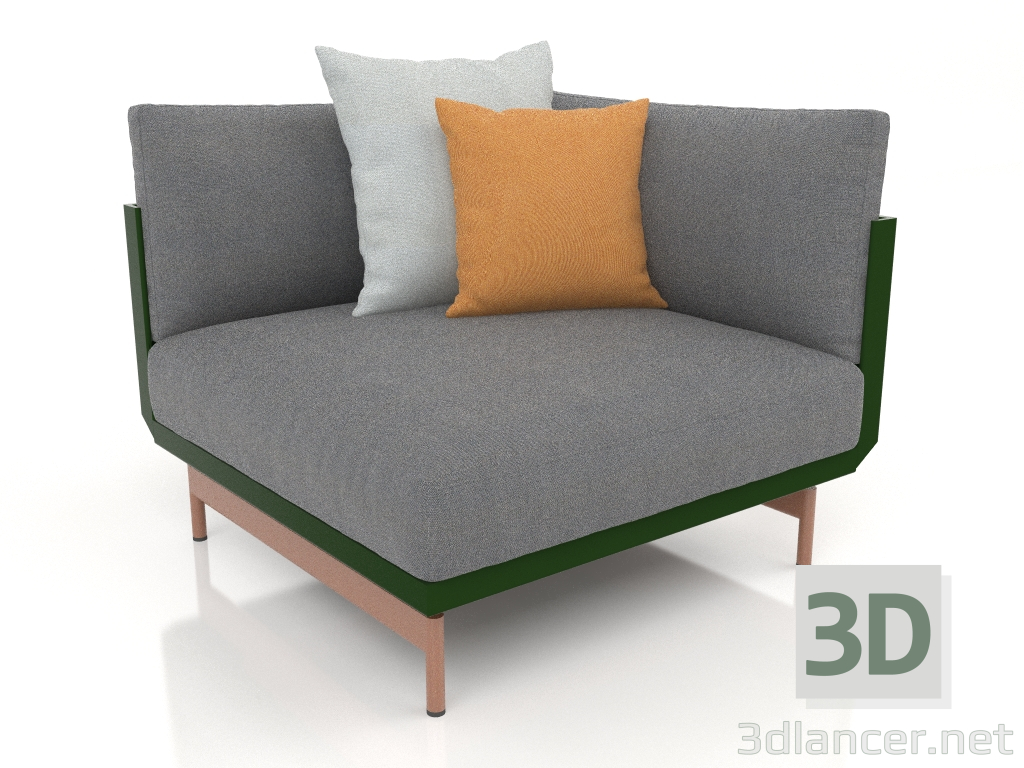 Modelo 3d Módulo sofá, seção 6 (Verde garrafa) - preview