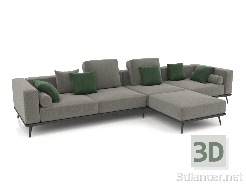 3d model Módulo sofá Blokus (CL 2 B CR) - vista previa