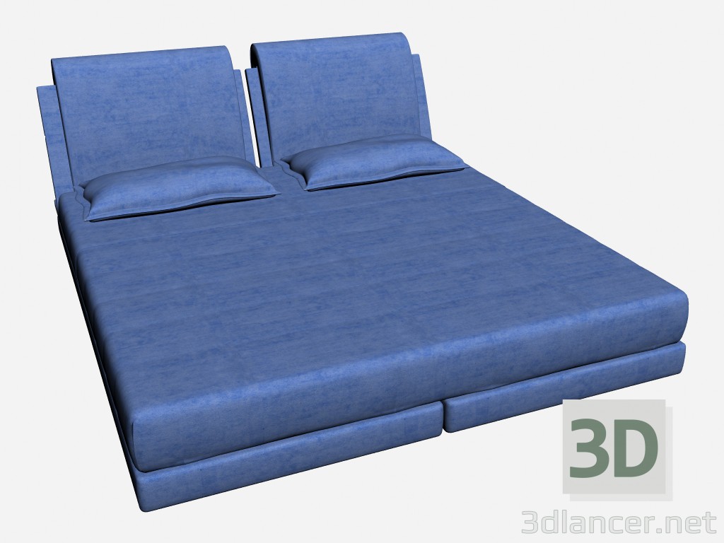 3d model Cama doble HOYOS - vista previa