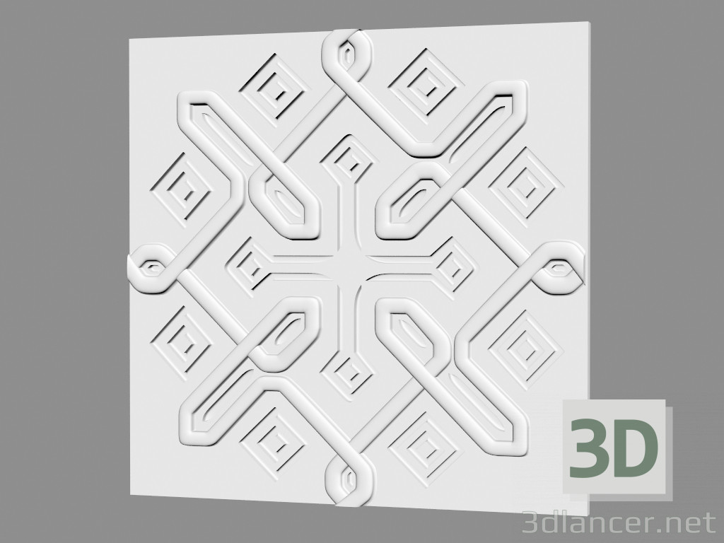 3d model Panel de pared de yeso (artículo 129) - vista previa