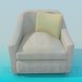 3d model Sillón con cojín - vista previa