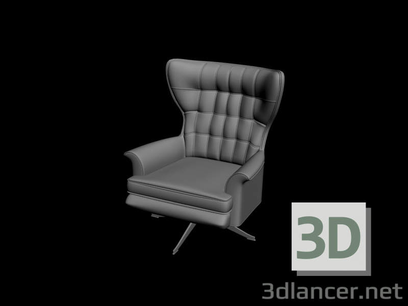 modello 3D sedia - anteprima