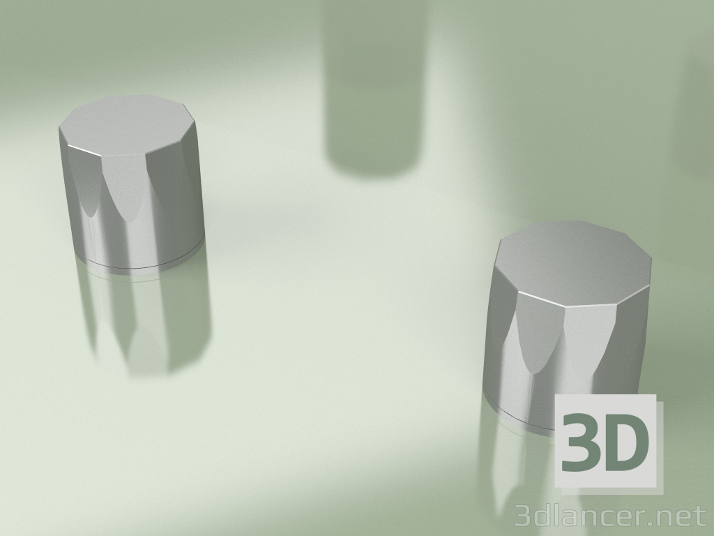 Modelo 3d Conjunto de mesa de 2 válvulas de corte de mistura Ø 43 mm (15 52 V, AS) - preview