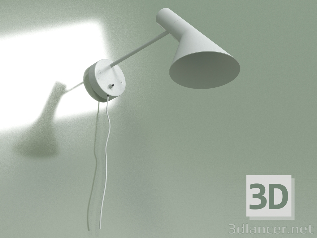 3d model Aplique AJ EB (blanco) - vista previa