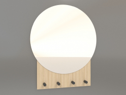 Specchio con ganci ZL 10 (500x600, legno bianco)