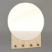 3d model Mirror with hooks ZL 10 (500x600, wood white) - preview