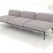 3d model 3-seater sofa module (leather upholstery on the outside) - preview