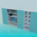 3d model Bookcase in the living room - preview