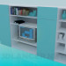 3d model Bookcase in the living room - preview