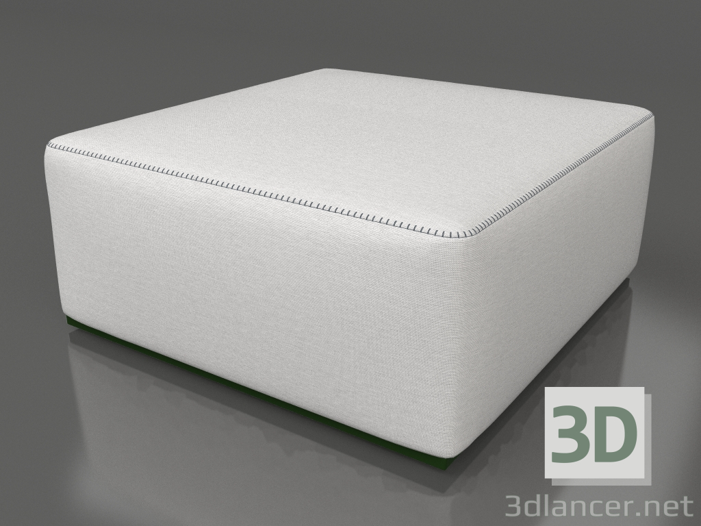 3d model Sofa module, pouf (Bottle green) - preview