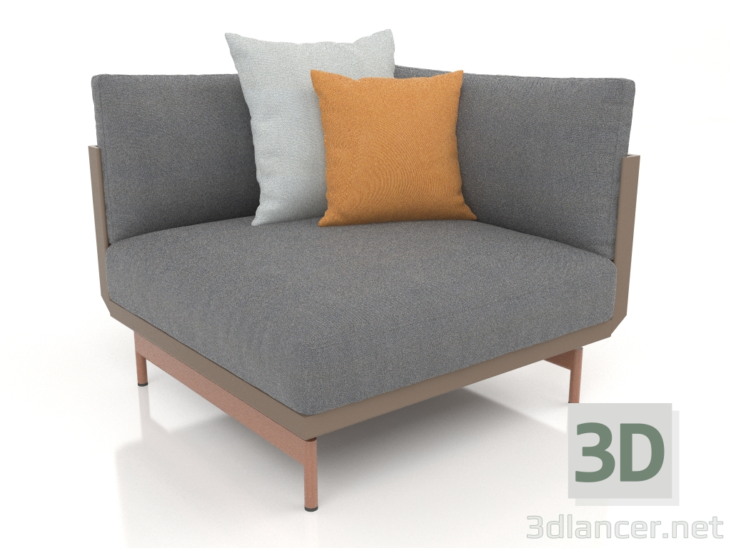 3d model Sofa module, section 6 (Bronze) - preview