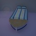 3D Modell Bett-Boot - Vorschau