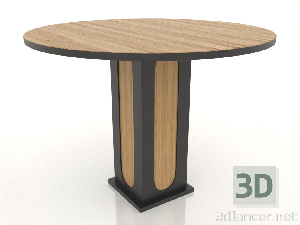 modello 3D Tavolo da pranzo ROUND Ø 1000 mm (rovere naturale) - anteprima