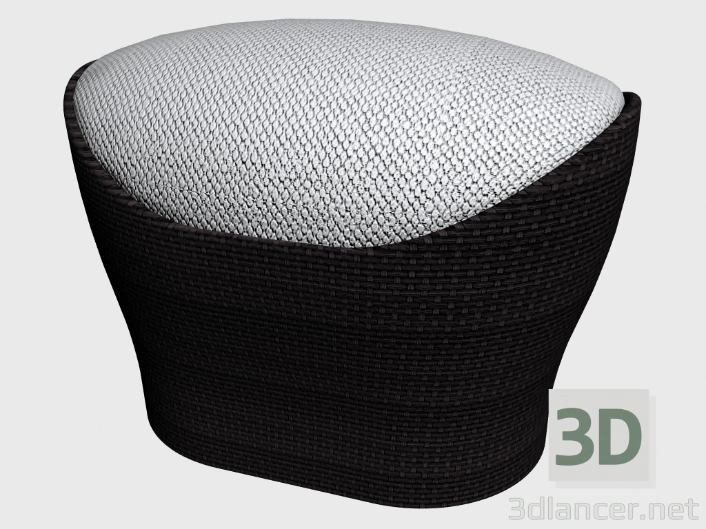 modèle 3D Pouf tabouret pied 46300 46350 - preview