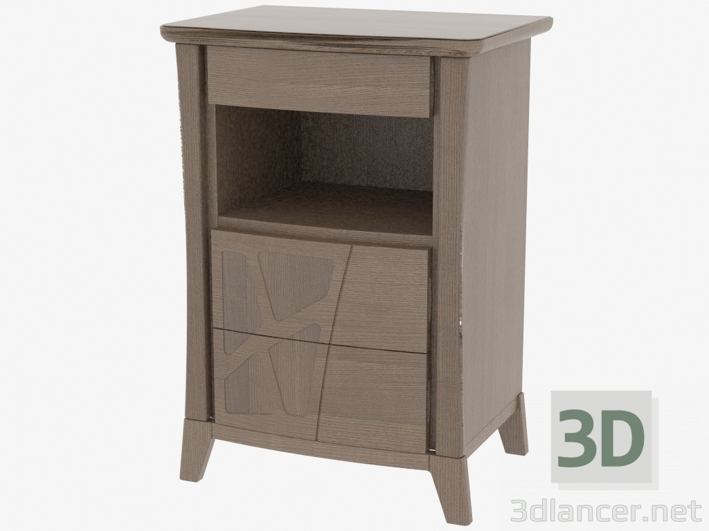 Modelo 3d mesa de cabeceira com gavetas terceiro CAMONC legged - preview