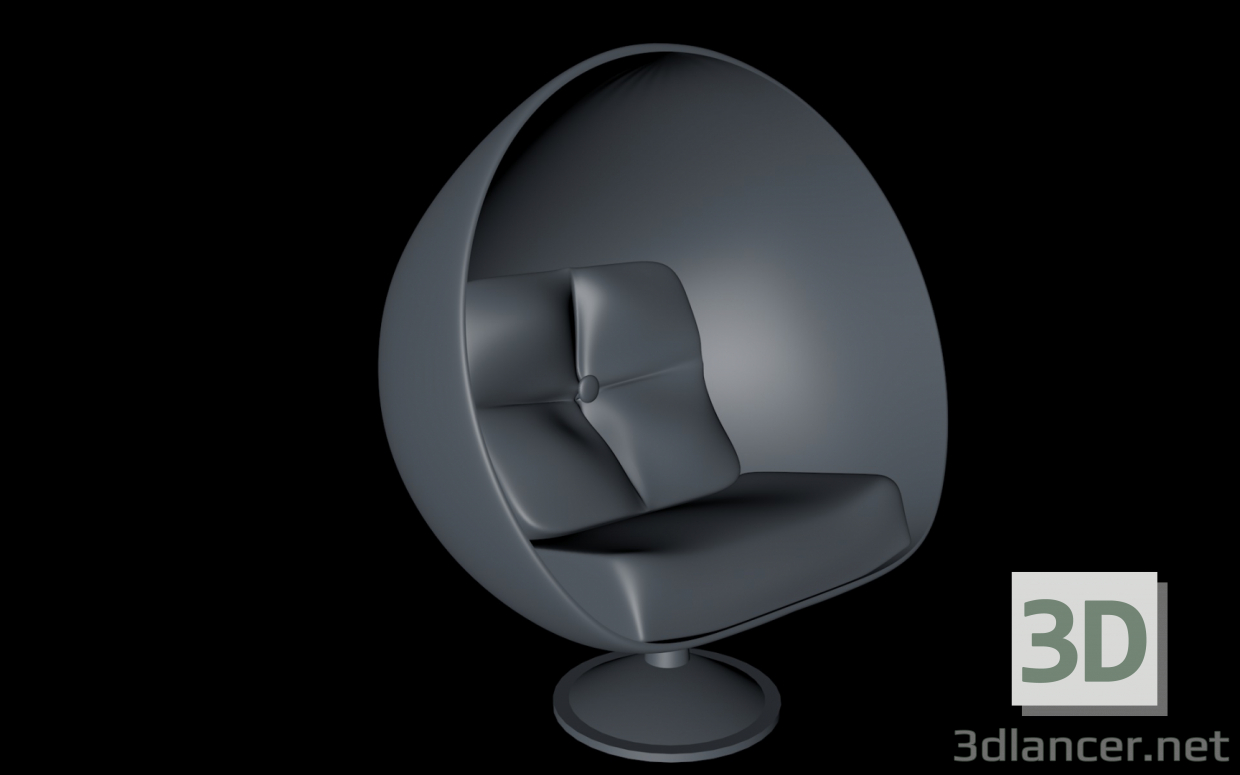 Sillón "hemisferio" 3D modelo Compro - render