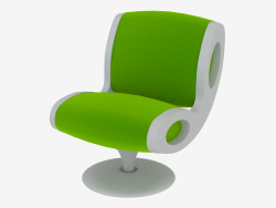 Fauteuil sur une jambe ronde