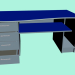 3 डी मॉडल कार्यालय की मेज, प्लास्टिक का लिबास। - पूर्वावलोकन