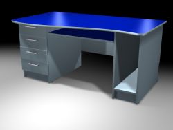 Table de bureau en placage de plastique.