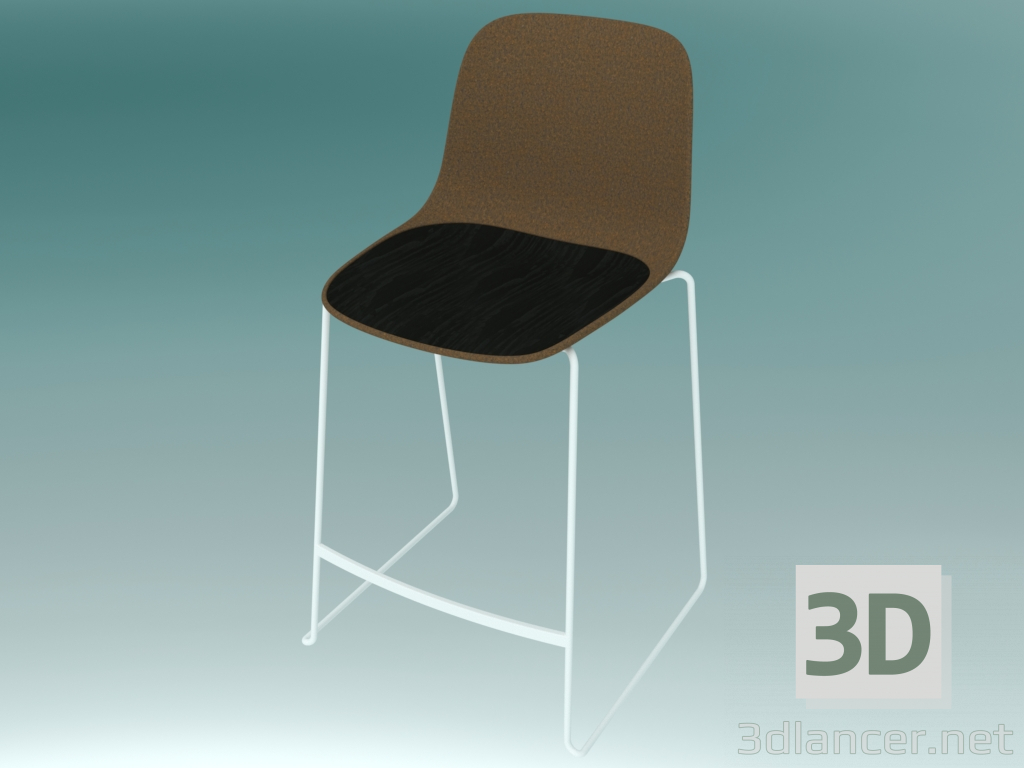 3d model Silla apilable SEELA (S320 con tapizado y almohadilla de madera) - vista previa