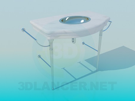 3d model wash basin - preview