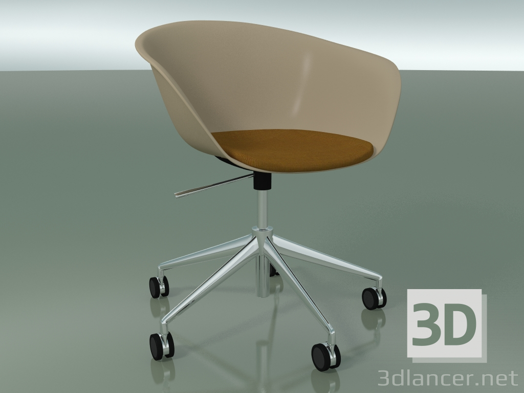 3d model Silla 4229 (5 ruedas, giratoria, con cojín de asiento, PP0004) - vista previa