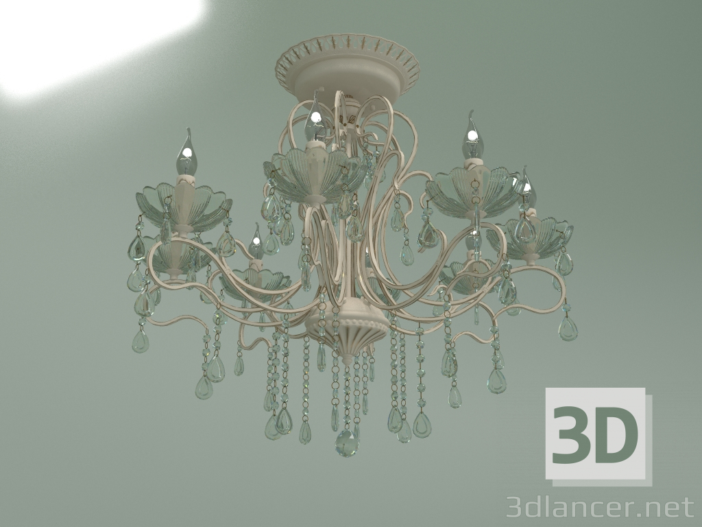 modello 3D Lampadario a sospensione 12205-8 (bianco-Strotskis) - anteprima