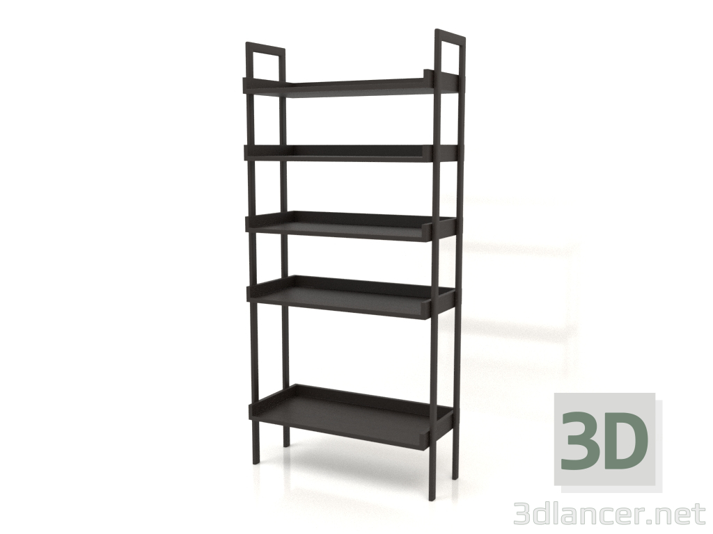 3D Modell Regal ST 03 (ohne Sockel) (900x400x1900, Holzbraun dunkel) - Vorschau