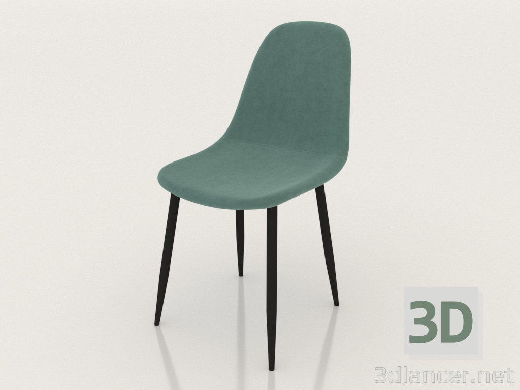 modèle 3D Chaise Jackson (vert-noir) - preview