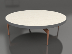 Round coffee table Ø120 (Anthracite, DEKTON Danae)