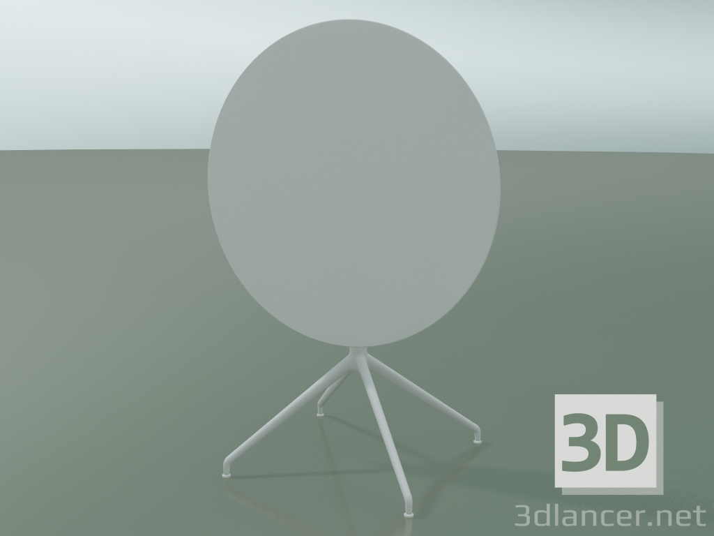 modèle 3D Table ronde 5745 (H 72,5 - Ø79 cm, pliée, Blanc, V12) - preview