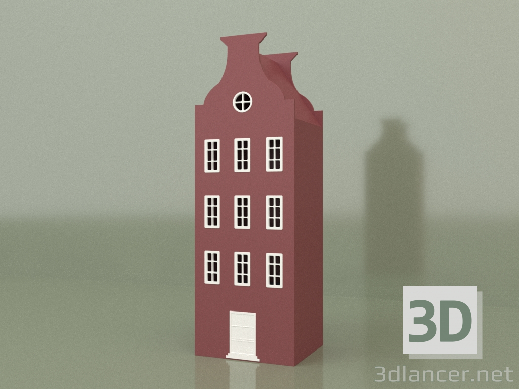 3D modeli Gardırop-lojman ASH-5 (Bordo) - önizleme