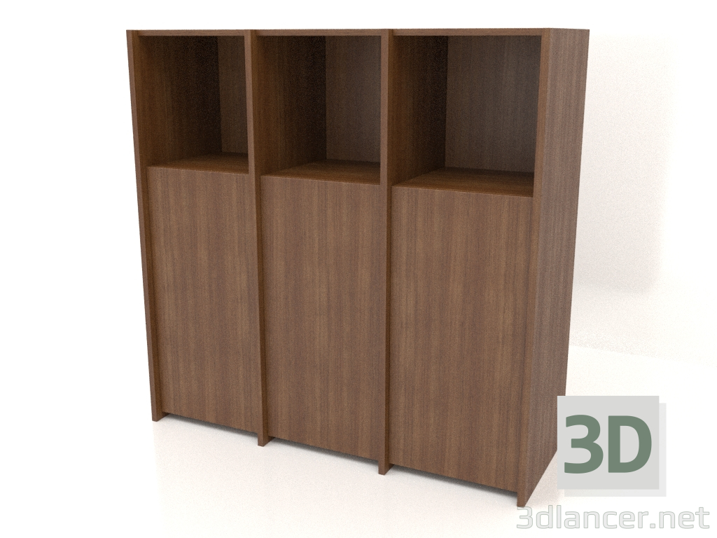 3d модель Модульний стелаж ST 07 (1152х409х1144, wood brown light) – превью