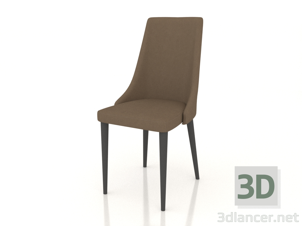 modèle 3D Chaise Lana (marron-noir) - preview