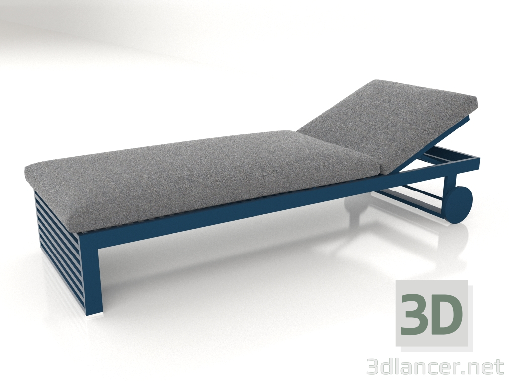 modello 3D Chaise longue (Grigio blu) - anteprima