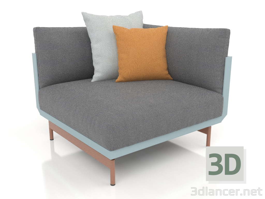 3d модель Диванный модуль, секция 6 (Blue grey) – превью