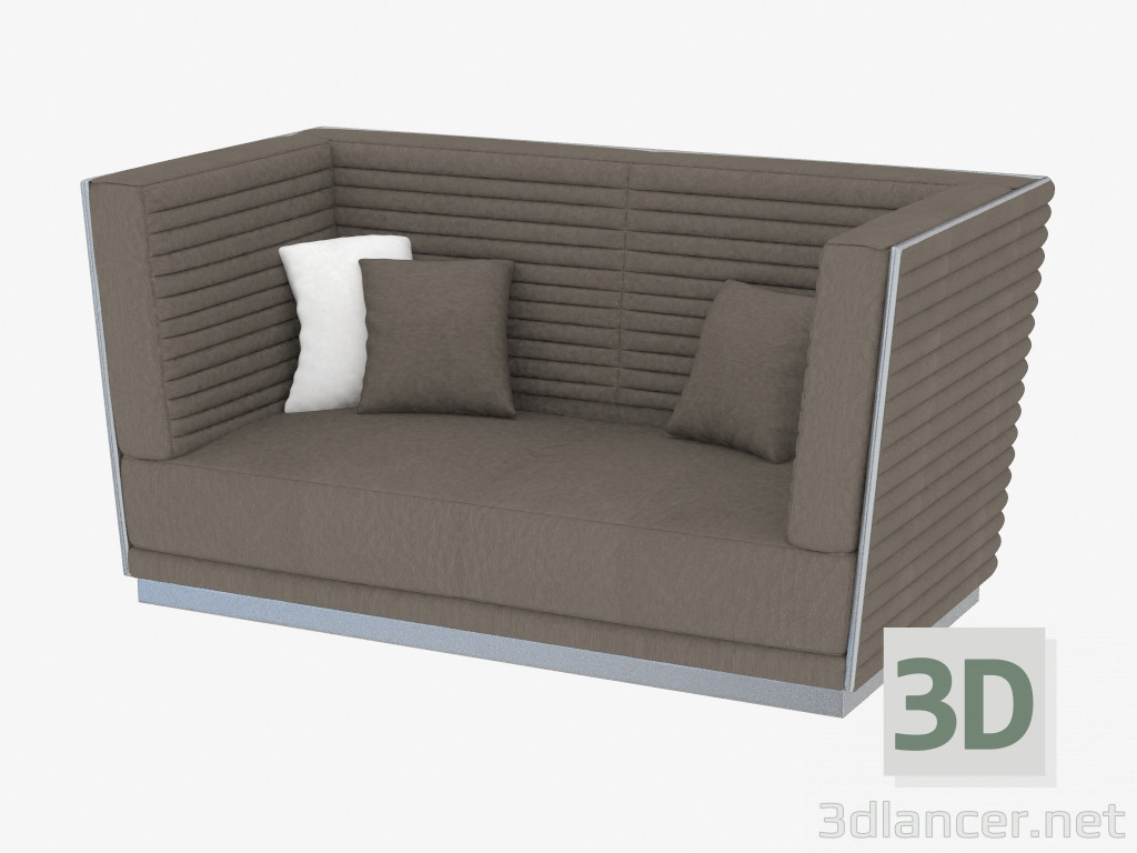 3D Modell Doppel Sofa Reich (200) - Vorschau