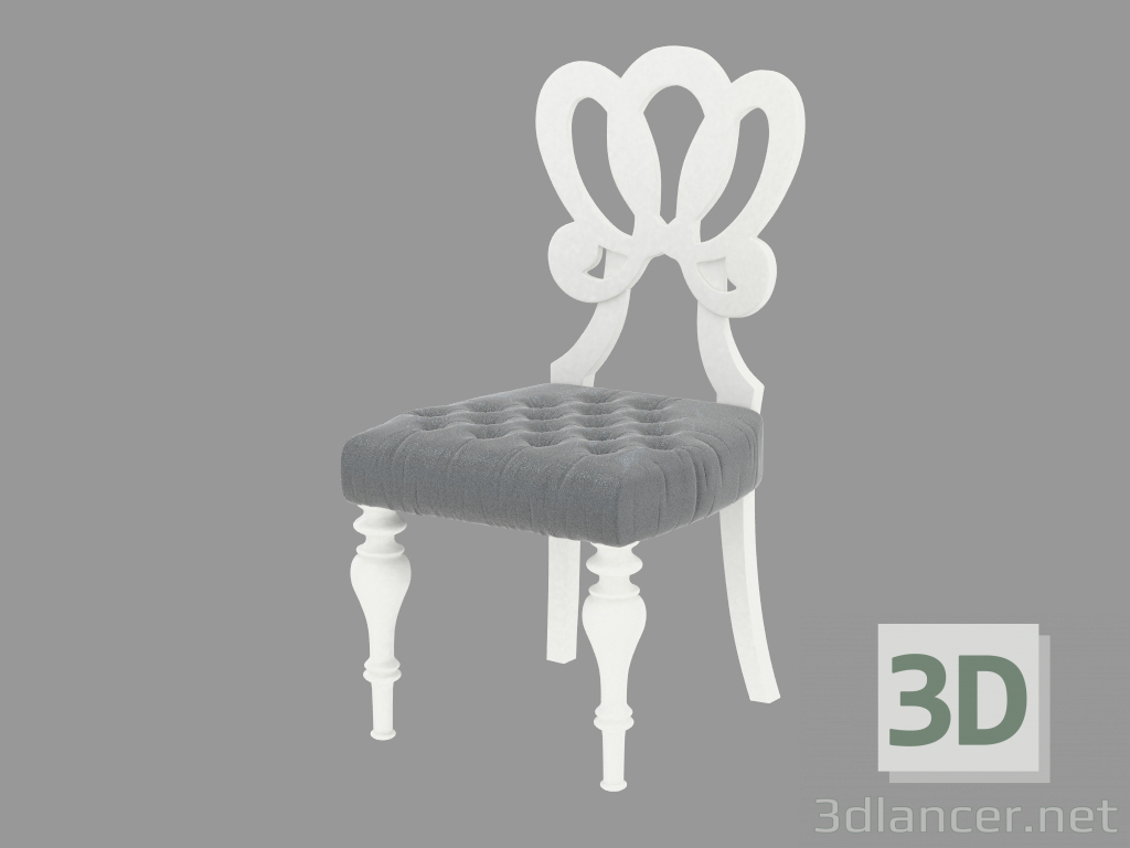 3d model Dining chair with curly head - preview