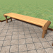 3d Bench, bench model buy - render