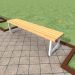 3d Bench, bench model buy - render