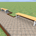 3d Bench, bench model buy - render